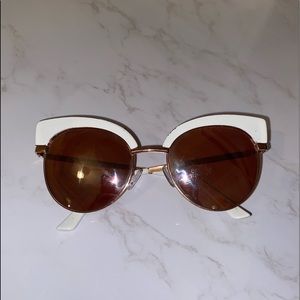 White and Rose Gold Sunglasses
